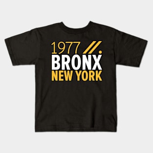 Bronx NY Birth Year Collection - Represent Your Roots 1977 in Style Kids T-Shirt